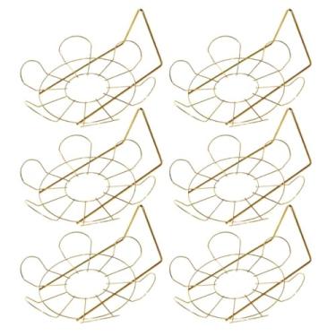 Imagem de Kit 5 Suporte Margarida de Vaso e Planta Dourado Mão Francesa Arabesco Para Pendurar e Planta Na Parede De Metal Artístico de Luxo