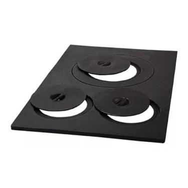 Imagem de Chapa de Fogão à Lenha Paraná 3 Furos em Ferro Fundido Unifer