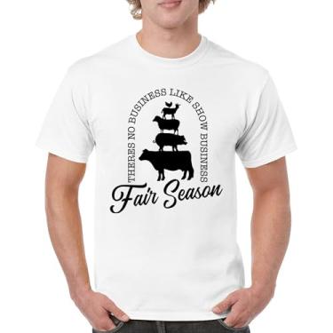 Imagem de Camiseta Fair Season There is No Business Like Show Business Agriculture Country Farm Life Farmer Pride Camiseta masculina, Branco, P