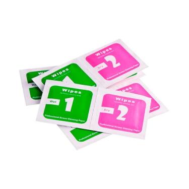 Imagem de Kit Limpeza Limpa Tela De Celular Wipes Pano Seco E Húmido (Kit 1)