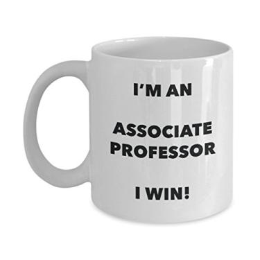 Imagem de Caneca de professor associado – I'm an Associate Professor I win! – Caneca de café divertida – ideia de de Natal