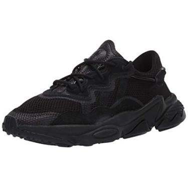 Imagem de adidas Originals Tênis masculino Ozweego, Preto/Preto/Cinza Trace Metálico, 7 Big Kid