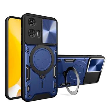 Imagem de Capa compatível com Motorola Moto G45 5G, com capa de lente de câmera deslizante compatível com Motorola Moto G34 5G XT2363-2 capa azul