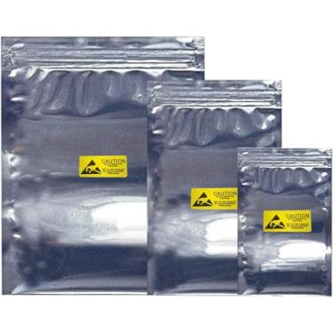 Imagem de Zoolfix Bolsas antiestáticas, 60 unidades, 3 tamanhos, sacos ESD mistos com etiquetas para disco rígido, HDD, sacos de proteção ESD para variedades de dispositivos eletrônicos (Ziplock misto - 60