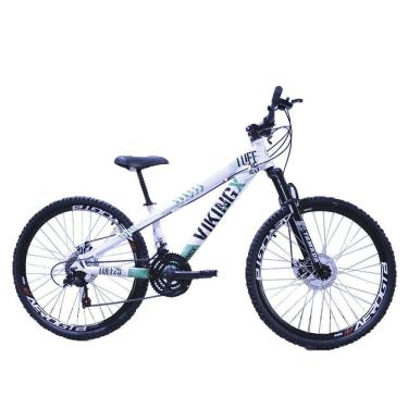 Imagem de Bicicleta Viking X Tuff 25/30 26 Freio A Disco Mec 21 Velocidades Branco Verde