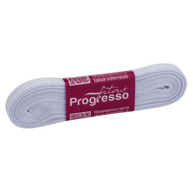 Imagem de Fita de Cetim Progresso Face Simples, 10m, 7mm, Branco - CF001.201