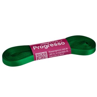 Imagem de  Fita de Cetim Progresso Face Simples, 10m, 7mm, Verde Bandeira - CF001.217
