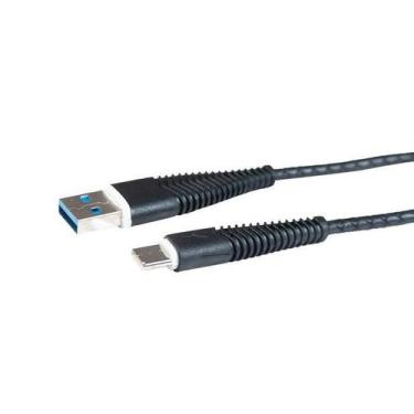 Imagem de Cabo Usb X Tipo C Emborrachado Preto 1M X-Cell - Lotus