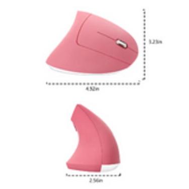 Imagem de Mouse Ergonômico Vertical Sem Fio, 2.4G, USB Óptico - Fam , rosa
