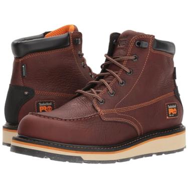 Imagem de Timberland PRO Gridworks Bota de trabalho masculina com bico macio e impermeável, 15 cm, Tempest Rancher Brown-2024 Nova, 14 Wide
