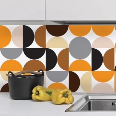 Imagem de Adesivo de Azulejo 15x15 para Cozinha - Círculos 36un - Quartinhos