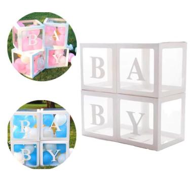Imagem de Caixa para balões Baby Decoração festa Chá/bebê Decoração 30cm - RIVFE