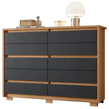 Imagem de Cômoda Duetto 10 Gavetas Albatroz Cor Nature Titanium