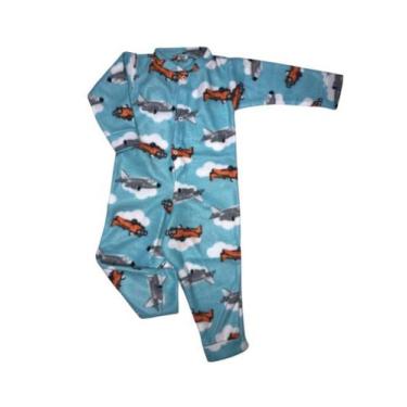 Imagem de Macacão Soft Bebê Menino Quentinho e Confortável - Wju Jeans, Azul, 1