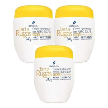 Imagem de Kit 3 Creme Facial Hidratante com Filtro Solar Tarta Rugas - Natubelly