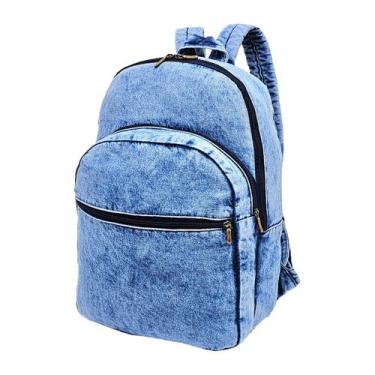 Imagem de Mochila jeans juvenil escolar clássica unissex tw404 - FASHION STYLE