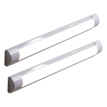 Imagem de 2 Luminaria Led Line 36w Luz Branco Frio Sobrepor Taschibra