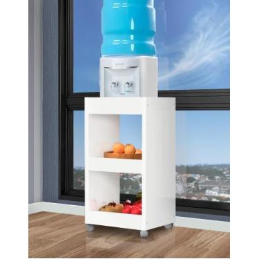 Imagem de Armário fruteira suporte bebedouro Multiuso com Rodinhas Branco - EJN 