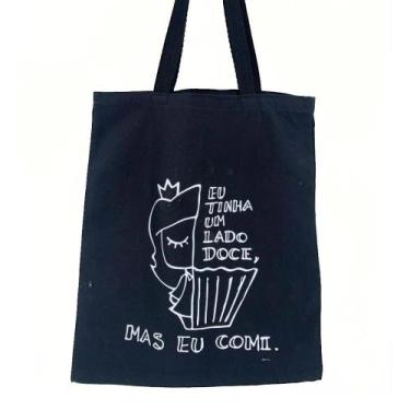 Imagem de Bolsa Ecobag  100% algodão Black Estampa LADO DOCE  - CARIOCA MAIS