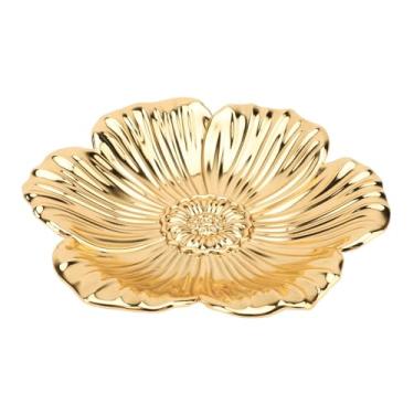 Imagem de Bandeja de Servir, Bandeja de Servir Turca Redonda Vintage Portátil Prática Com Padrão Em Relevo Forma de Flor Leve Retro Elegante Requintado Metal café chá Servindo Bandeja