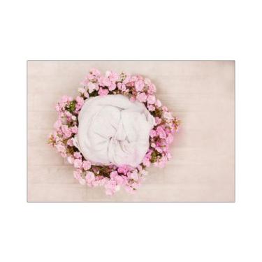 Imagem de Fundo Fotográfico 2,20 x 1,50 - Ensaio New Born Flores Rosa 004 - Via 