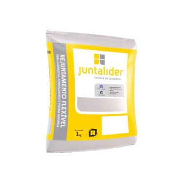 Imagem de Kit 20KG Argamassa Rejunte Flex 1 Kg Cinza Platina - Juntalider