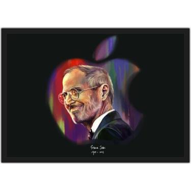 Imagem de Quadro Decorativo Informática Steve Jobs Decorações Com Moldura G06 - 