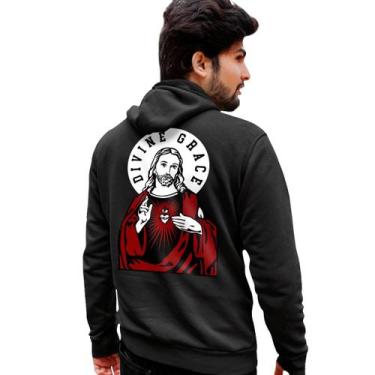 Imagem de Blusa Moletom Genuine Grit Masculino Estampado Algodão 30.1 Divine Gra