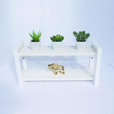 Imagem de Estante Suspensa Decorativa Chamego MD043 40cm MDP Branco 14x40x20, Br