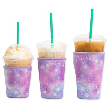 Imagem de Baxendale Manga de Café Gelado para Copos de Bebidas Frias - Pacote com 3 Mangas de Neoprene para Café Gelado para Bebidas Frias, Reutilizável, Compatível com Starbucks Dunkin, 4 mm de Espessura