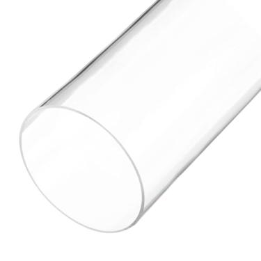 Imagem de Rebower Tubo rígido de plástico transparente de 35.6 cm 115 mm x 120 mm (4 1/5.1 cm x 11.9 cm) tubo de acrílico redondo de policarbonato, [para encanamento, hidráulica, aquário, faça você mesmo]