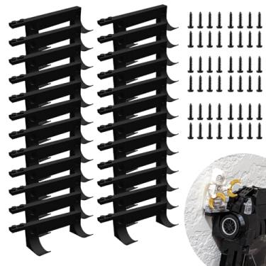 Imagem de TEYOUYI 24pcs Wall Mount for Any Lego Speed Champions Sets Wall Bracket for Lego Speed of Champions with a Base for The Pilot,Wall Mount for Brick Cars and Figure Black