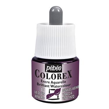 Imagem de Pebeo Colorex, tinta aquarela, frasco de 45 ml com conta-gotas - Vinho tinto