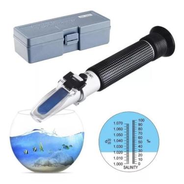 Imagem de Refratometro Salinidade Aquariio Marinho E Brix Açúcar - RZ118