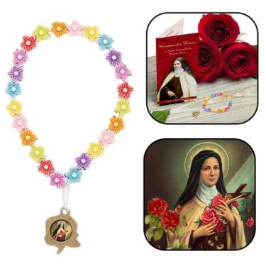 Imagem de Terço Dezena Novena Das Rosas Santa Teresinha Com Folheto De Oração - 