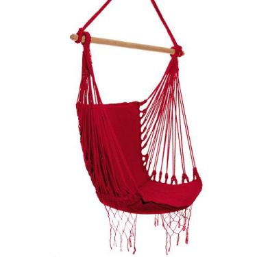 Imagem de Rede Cadeira Balanço Teto Suspensa Acolchoada Reforçada Varias Cores -