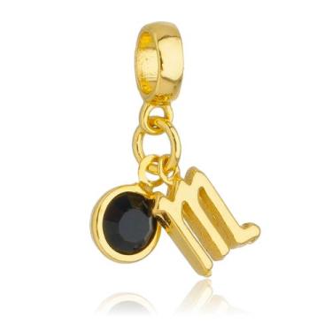 Imagem de Berloques Signos Com Cristal Strass Banhado a Ouro 18k - WORK SEMIJOIA