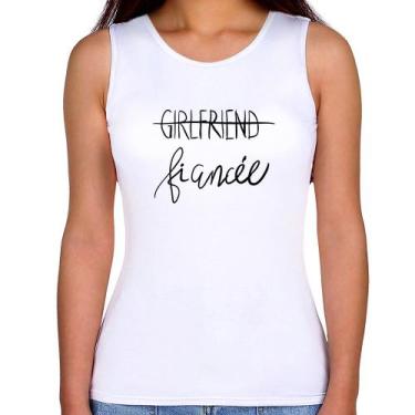 Imagem de Regata Feminina Girlfriend Fiancée - Foca na Moda, Branco, G