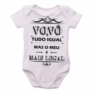 Imagem de body nenê criança roupa bebê Vovô é tudo igual mas o meu é mais legal 