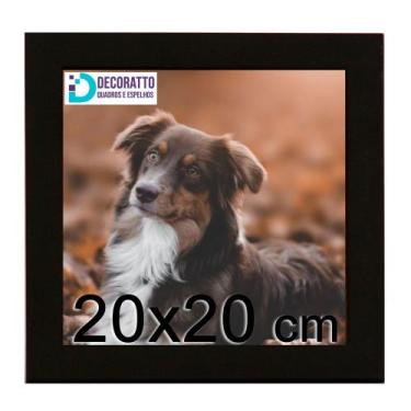 Imagem de Porta Retrato C/vidro 20x20 Moldura Preta Para fotos e decorações. - D