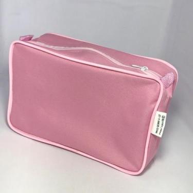 Imagem de Necessaire INTEIRA NAILON ROSA 23x15 (tecido) - Gii Matos Makeup