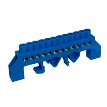 Imagem de Barramento Neutro Com 12 Furos 16mm Isolado Azul Rohdina