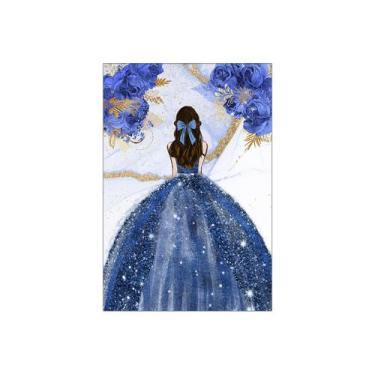 Imagem de Painel De Festa Vertical 1,50 x 2,20 - Princesa Floral Azul 089 - Via 