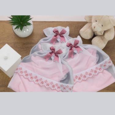 Imagem de Kit 6 Saquinhos Organizadores Maternidade Bebê Voal - LuckBabyEnxovais