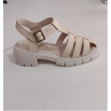 Imagem de Sandália feminina tratorado em couro legítimo - Armazem Couros e Peles