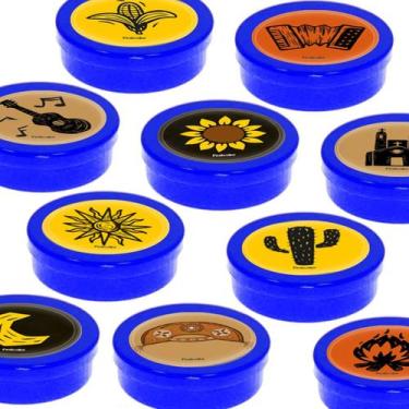 Imagem de Latinha Lembrancinha Azul Escuro - Festa Junina Sertão - 8 cm - 20 uni