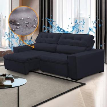 Imagem de Sofá Impermeabilizado Retrátil 4 Lugares Chicago Azul Escuro 230 Cm D2