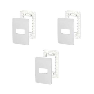 Imagem de 3 Placa/Espelho Gamma Silver 4x2 S730101274 Orion Schneider