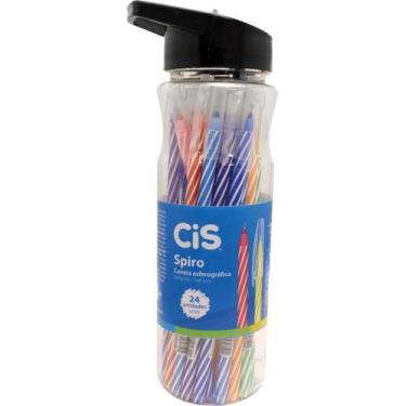 Imagem de Caneta Esferográfica Cis Spiro 0,7mm (24 unidades) - Sertic, Esferográ