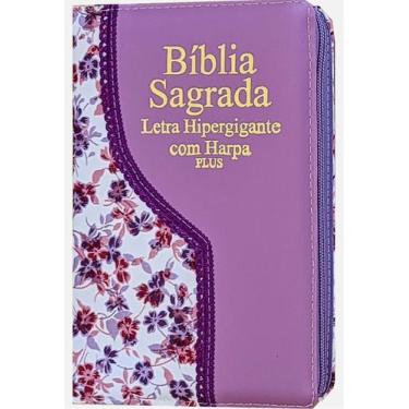 Imagem de Bíblia Sagrada Letra Hipergigante Almeida Com Harpa Zíper